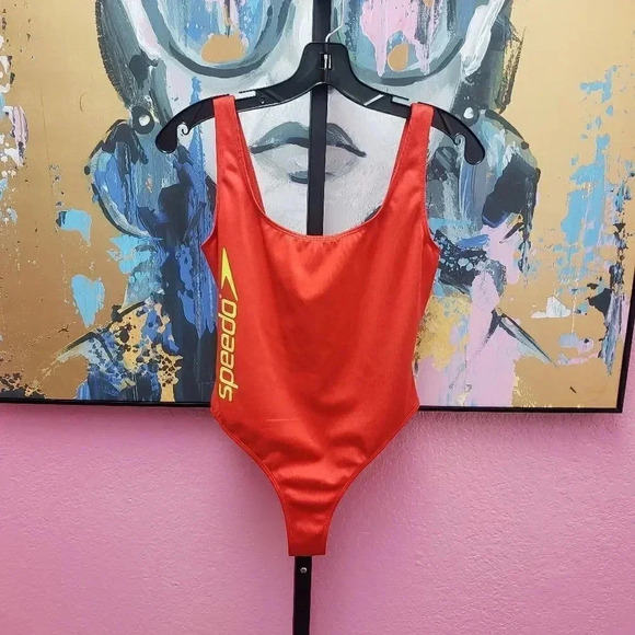 SPEEDO FOREVER 21 Red Cheeky One Piece Swimsuit - Picture 1 of 5